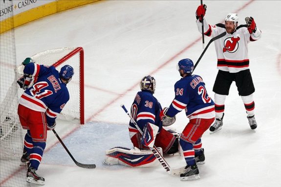 Devils and Rangers Renew Rivalry With Multiple Fights Throughout