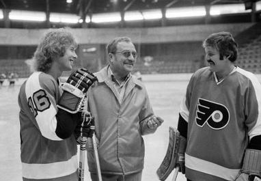 Philadelphia Flyers Bernie Parent / Bill Barber / Bobby Clarke Autographed  8x10 Photo