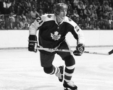 Former Toronto Maple Leafs great Borje Salming, surrounded by