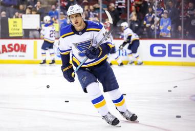 Faceoff violation penalty helps Blues beat Sharks 5-2