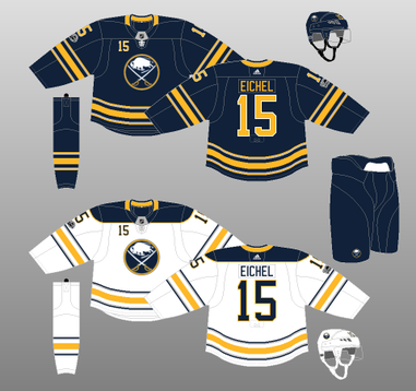 The Sabres are repping local youth team jerseys. Some good looks