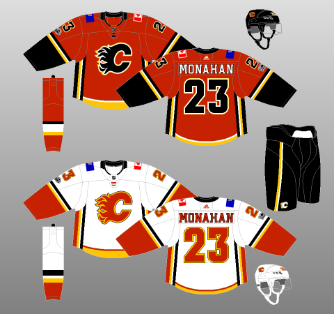 Flames red C jersey
