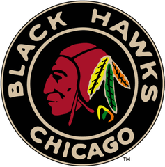 Chicago Blackhawks Shoulder Tomahawks Logo Road Jersey Patch (Red Sticks) 