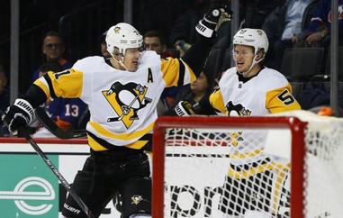 Crosby has 2 goals, 2 assists in Penguins' 6-4 win over Wild