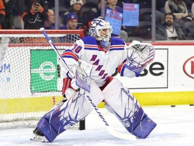 New York Rangers 2012-2013 Team Signed Henrik Lundqvist Game Model