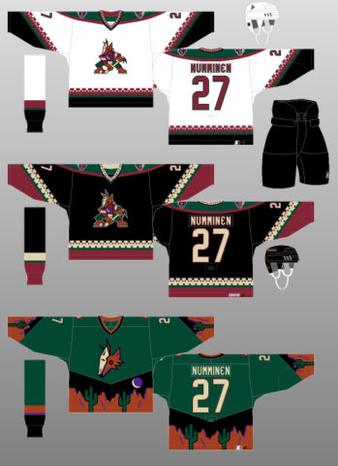 NHL Nashville Predators 1998-99 uniform and jersey original art