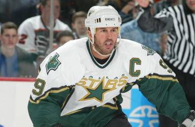 Mike Modano of the Dallas Stars skates during a hockey game