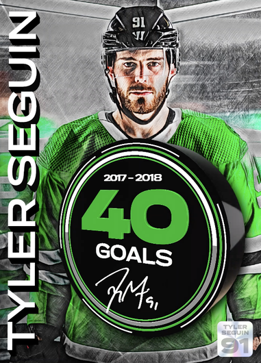 Tyler Seguin (#91) All 40 Goals of the 2017-18 NHL Season 