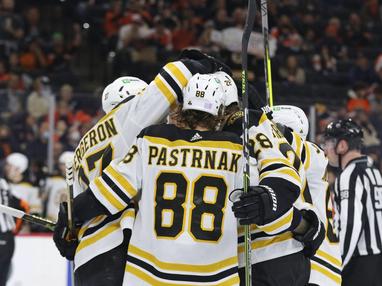 Bruins break long-standing NHL record in rout of Sabres
