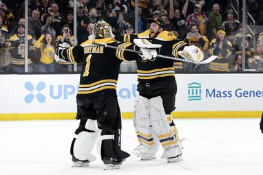 Brad Marchand hits 50th playoff goal milestone as Bruins top Panthers for  Game 1 win