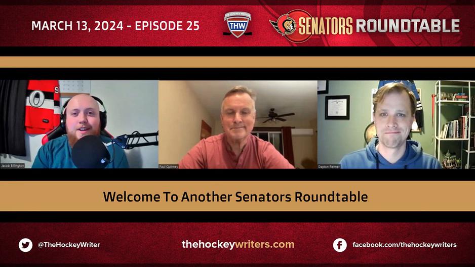 'Video thumbnail for Senators Roundtable - Buying Out Josh Norris, Reaction to 2024 NHL Trade Deadline, Ostapchuk & More'