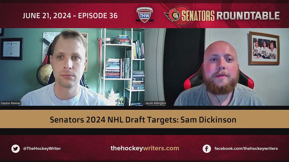 'Video thumbnail for Senators 2024 NHL Draft Targets - Sam Dickinson'