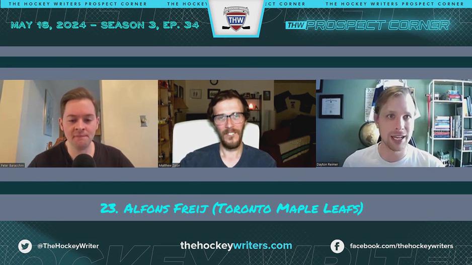 'Video thumbnail for Post-Lottery 2024 NHL Mock Draft - Alfons Freij to the Toronto Maple Leafs'