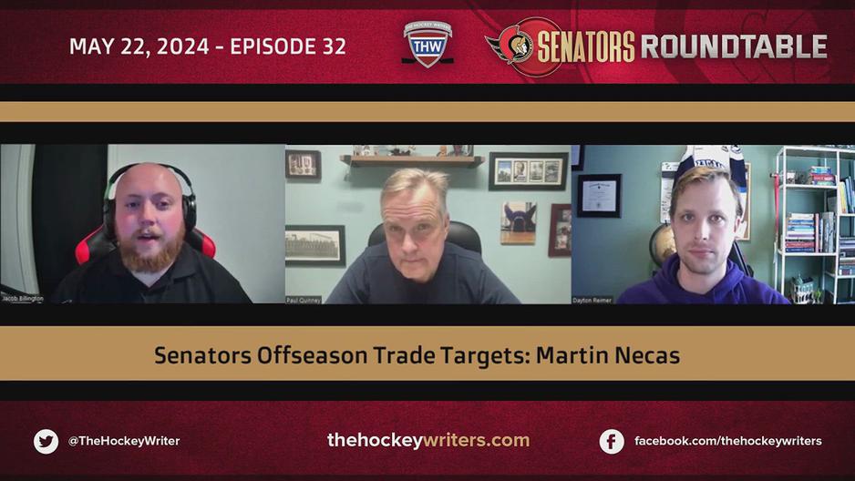 'Video thumbnail for Senators 2024 Offseason Trade Targets - Martin Necas, Carolina Hurricanes'